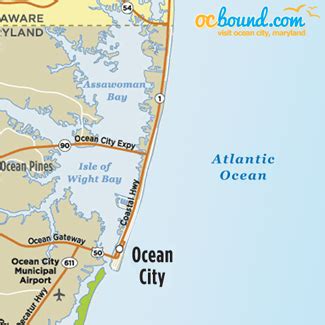 Map Of Ocean City Md Boardwalk