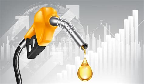 Концепция роста цен на нефть сопло желтого топливного насоса бензина ...