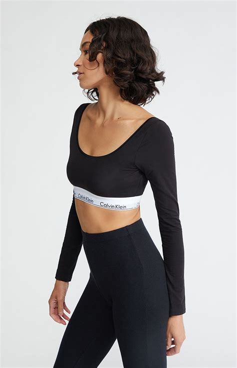 Calvin Klein Unlined Long Sleeve Bralette Pacsun