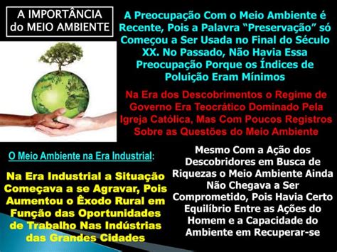 A Importância Do Meio Ambiente Ppt