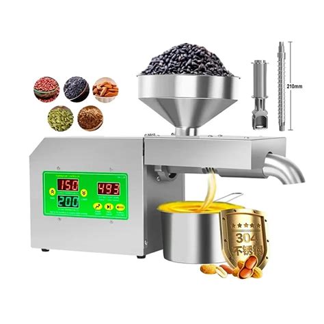 New Cold Hot Press Oil Press Intelligent Temperature Control Stainless