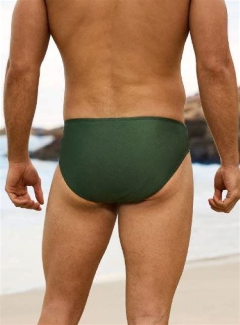 New Men S Sexy Army Green Accent Low Rise Style Bikini W Contoured Pouch Gay Ebay