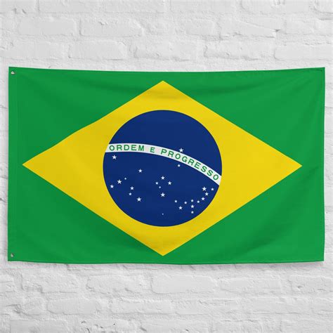 Brazil Brasil Brazilian Flag Wall Decor Art Print Banner Gift Ideas - Etsy