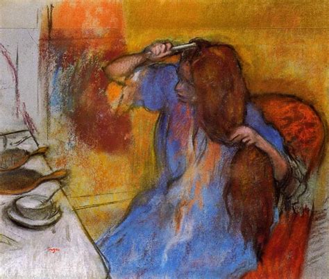 Woman Brushing Her Hair Edgar Degas WikiArt Org Encyclopedia Of