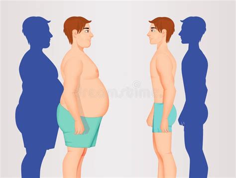 Ilustração de casal obeso ilustração stock Ilustração de dieta 210201834