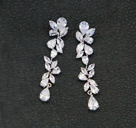 Boucles D Oreilles Pour Mariage Pendante Bijoux En Zircon De Luxe