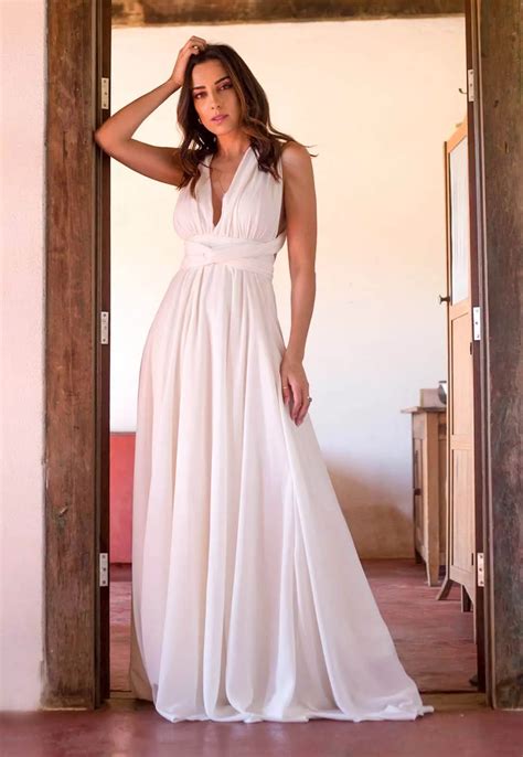 Vestido Feminino De Festa Longo Mil Formas Branco Lala Dubi