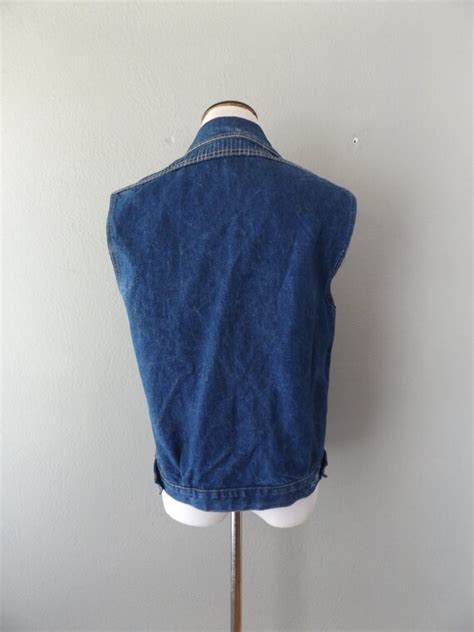 80s Denim Vest Vintage Breakfast Club Cotton Jean J Gem