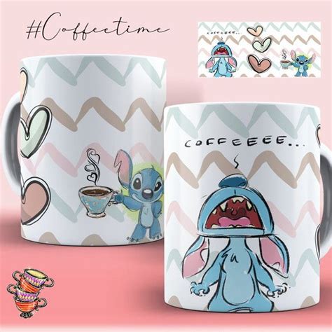 Caneca Lilo E Stitch Coffe Ml Dvj Mod Elo Em Canecas