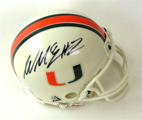 Willis McGahee Autographed University of Miami Hurricanes Mini Helmet ...