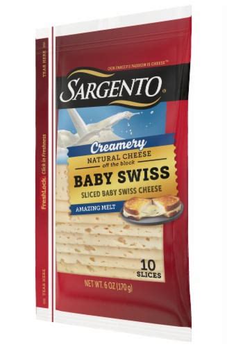 Sargento Creamery Baby Swiss Sliced Cheese 10 Slices 6 Oz Kroger