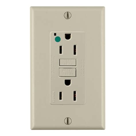 Leviton Decora 15 Amp Industrial Grade Heavy Duty Self Grounding Duplex Outlet Ivory The Home