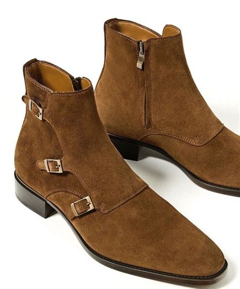 Mens Brown Boots Brown Suede Ankle Boots High Ankle Boots Suede