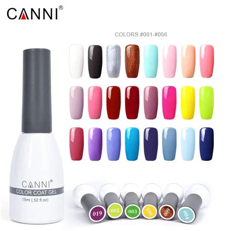 Color 001 066 CANNI Gel Polish 15ml Professional Nail Art Manicure Long