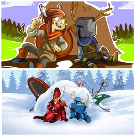 Shovel Knight and Shield Knight.