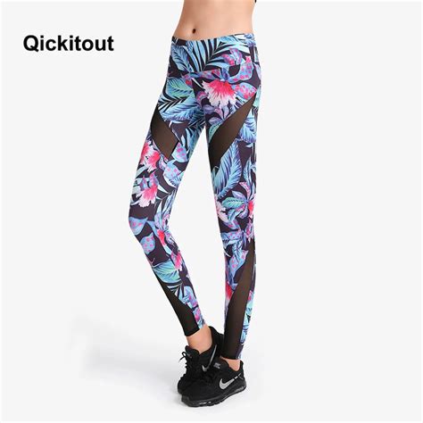 2018 Women Leggings Sexy Mesh Print Long Pants Spring Summer Pants