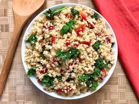 Pesto Quinoa Salad With Wilted Kale