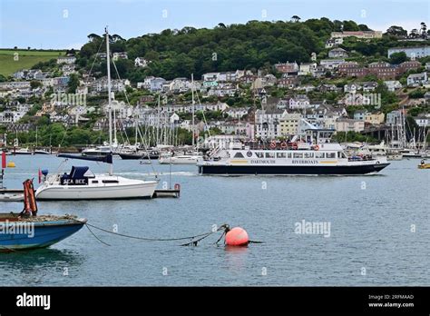 Dartmouth Riverboats Dart Explorer Heading Towards The Sea Along The