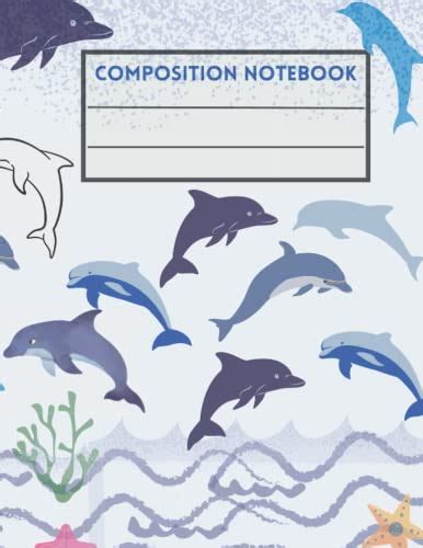 Cute Dolphin Composition Notebook Beautiful Dolphin Cover College