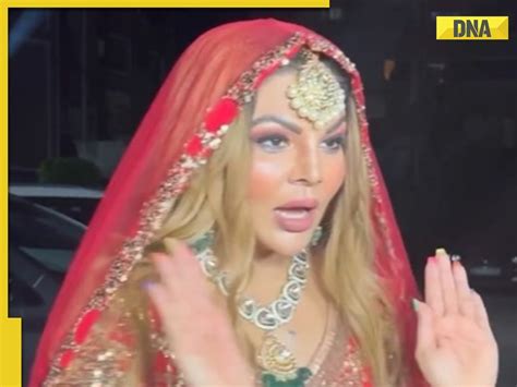 Rakhi Sawant Throws Break Up Party In Red Lehenga Says She Is Finally