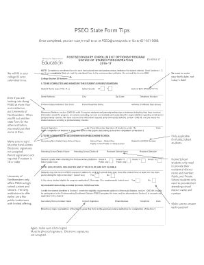 Fillable Online How To Fill Out The Pseo State Bformb University Of