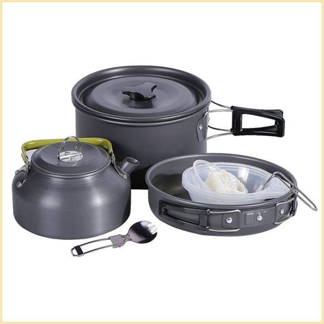 Redcamp Pcs Camping Cookware Set With Kettle Lightweight