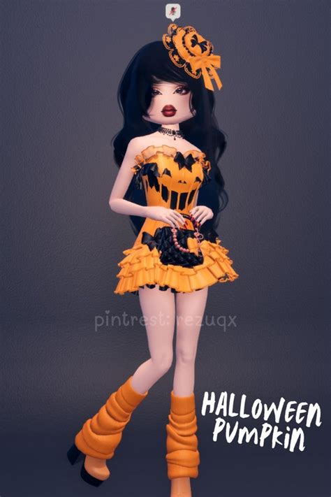 Halloween Pumpkin Dress Dti In 2024 Dress To Impress Pumpkin Dress Duo Dress