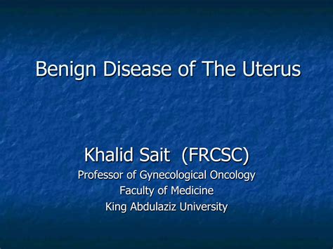 Benign Disease Of The Uterus PPT