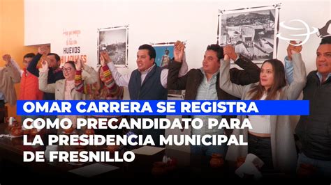 Omar Carrera Pérez se registra como precandidato a la presidencia