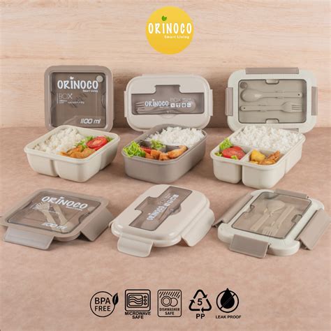 Jual Orinoco Kotak Makan Lunchbox Collection Choco White Series 3