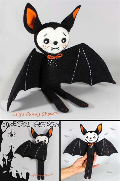 Felt Bat Pattern Pdf Sewing Pattern Bat Sewing Pattern Halloween Toy