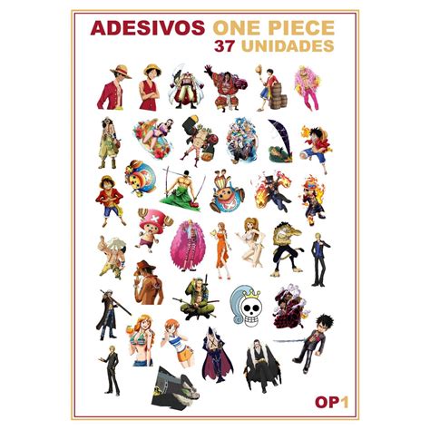 ADESIVOS ONE PIECE OP1 AUTO COLANTE PACOTE Shopee Brasil