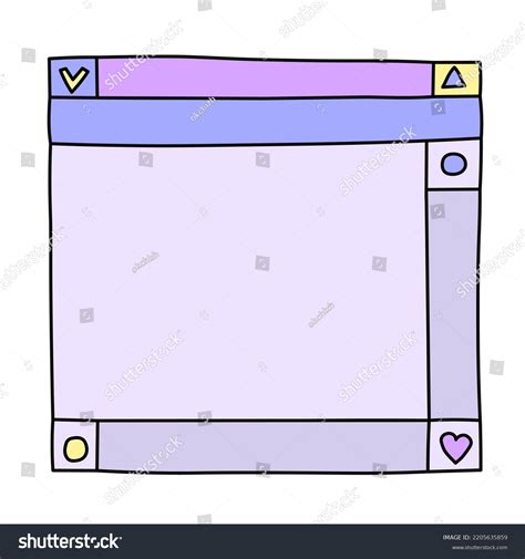 Retro Vaporwave Desktop Browser Dialog Window Stock Vector Royalty