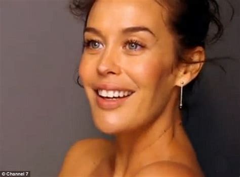 Megan Gale Nervous Behind The Scenes Of Marie Claire Nude Pregnancy Shoot Daily Mail Online
