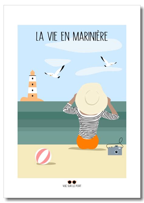 Affiche La Vie En Marini Re Affiches Affiches Bord De Mer