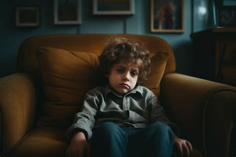 Premium Photo A Sad And Bored Boy Of About 5 Years Old Sitting On The