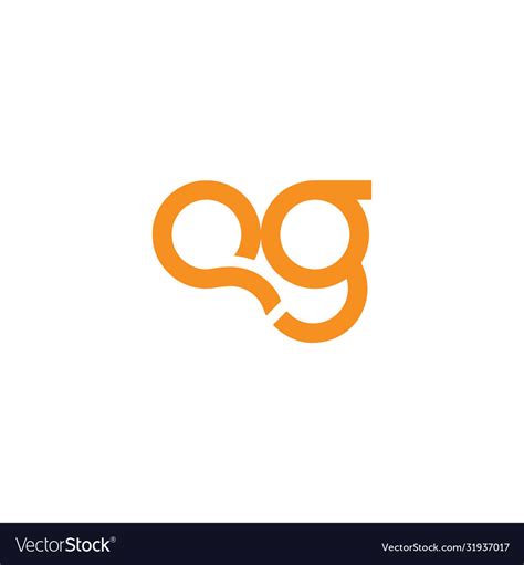 Initial Letter Qg Or Gq Logo Design Template Vector Image