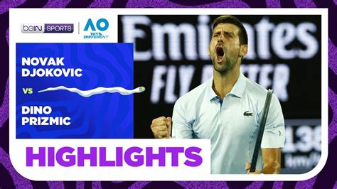 Novak Djokovic Vs Dino Prizmic Australian Open Match Highlights