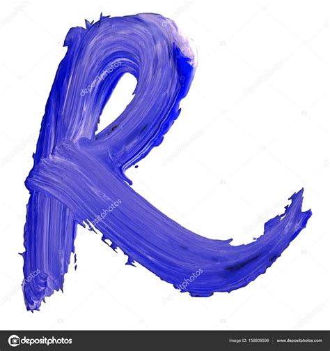 Letter R In Blue Fire
