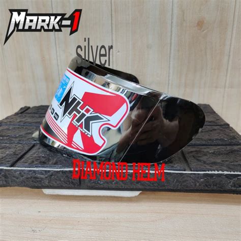 Jual Kaca Helm Flat Visor Nhk Mark Nhk Mark Elite Silver