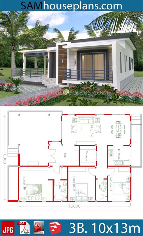 House Plans X M With Bedrooms Sam House Plans Affordable House