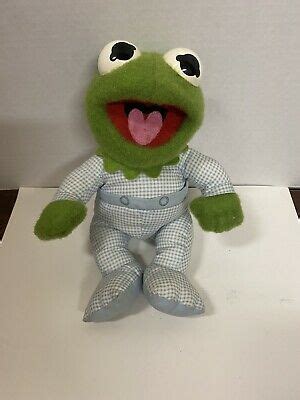 Muppet Babies Baby Kermit Frog Plush Hasbro Jim Henson Pampers Softies