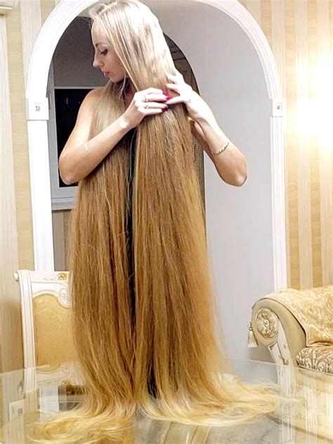 Floor Length Blonde Hair