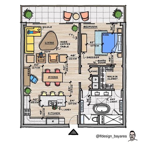 Luis Furushio On Instagram A Floor Plan Showing Suggested Circulation