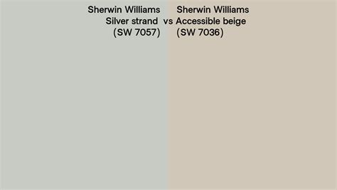 Sherwin Williams Silver Strand Vs Accessible Beige Side By Side Comparison