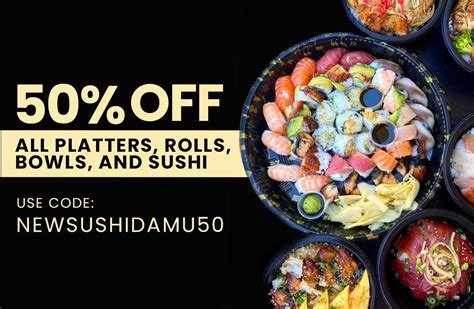 Promos Discounts Sushi Damu 13962 Newport Ave D Tustin CA