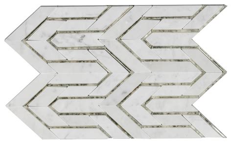 Bellagio Antique Waterjet Marble Mosaic Contemporary Mosaic Tile