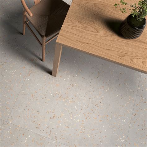 Venezia Grey Terrazzo Effect Porcelain Floor Tile