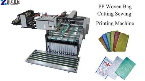 PP Woven Bag Cutting Sewing Printing Machine Line YouTube