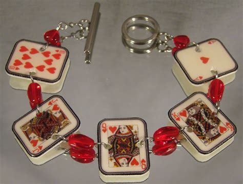 Royal Flush Hearts Bracelet Card Player T Jewelry